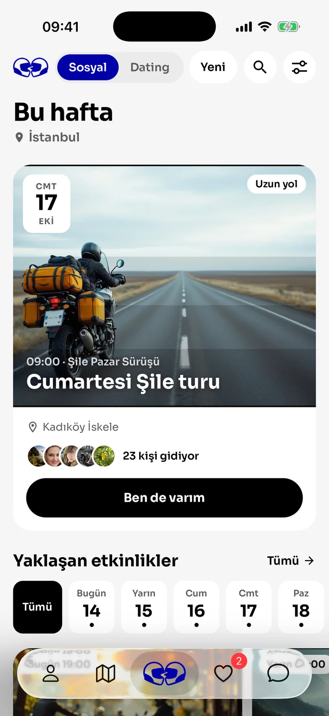 Bu hafta ekranı: yaklaşan etkinlikler gün gün