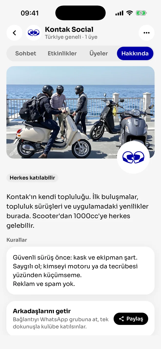 Kulüp sayfası: kapak, açıklama ve kurallar